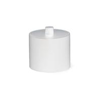 GEDY Brenda Contenitore con Coperchio Porta Dischetti Struccanti o Porta Cotton Fioc di Cotone, Materiale in Resina, Colore Bianco Opaco, Dimensioni Ø 10 x H 9,5 cm, Peso 395gr, 2 Anni di Garanzia