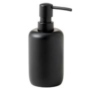 Gedy Brenda Dispenser di sapone, Resina, Nero Opaco, 9,2 x 7 x 16,3, Capacità 350 ml