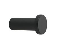 GEDY Canarie Appendiabiti Bagno da Muro 1 Gancio, Finitura Nero Opaco, Realizzato in Ottone e Cromall, 1 Gancio Appendi Accappatoio da Parete, Fissaggio solo Tramite Viti