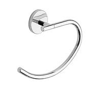 Gedy Cebu, Porta Asciugamani Bagno ad Anello, Finitura cromata, Misure 16 x 22,5 x 6 cm e Peso 0,128 kg, Porta Asciugamani in Acciaio Inox e Cromall®, 10 Anni di Garanzia, Design R&S