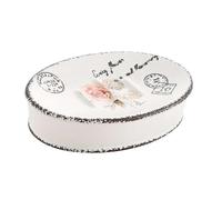 Gedy Clothilde Portasapone, Ceramica, Bianco, Taglia unica