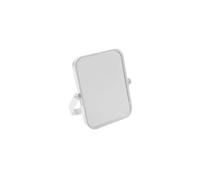 Gedy CO202202100 G-Elena ingranditore, Misure: 19X16,5X1,8 CM, Magnifying factor 5X, bagno realizzato in ABS, Finitura bianca, Specchio design R&S, 2 anni di garanzia, Unica