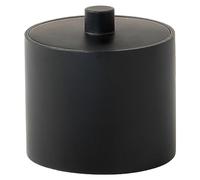 Gedy | Contenitore Organizer Bagno Brenda, Porta Oggetti Barattolo in Resina, Colore Nero Matt, 9,5x10x10cm