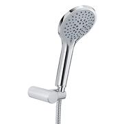 Gedy cromata, G-Top 00, Doccetta Universale 5 getti, Soffione Mobile e Flessibile 150 cm, ABS con Finitura, 2 Anni di Garanzia, Design R&S, Filtro Doccia antisabbia Incluso, Unica