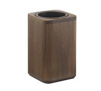 Gedy Dafne Porta spazzolini Bagno Realizzato in Bambù, Colore Noce | Bicchiere Portaspazzolini con Corpo in Bambù e Contenitore Interno Estraibile per la Pulizia in Polipropilene