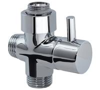 GEDY DEVIATORE COLONNA DOCCIA 3 VIE G-CROSS METALLO CROMATO 6,5x6,5x2,5 Cm