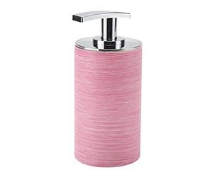 Gedy - Dosatore per Sapone Rosa con Pompetta Cromata per Bagno in Resina G-Sole