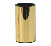 Gedy Elettra Porta Spazzolino da Denti, Acciaio Inossidabile, Oro, 6,3 x 6,3 x 11,3