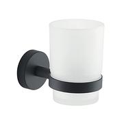 Gedy Eros Bicchiere, Vetro, Nero, 9.6 x 6.8 x 10.7