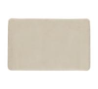 Gedy Fuzzy - Tappeto da bagno, antiscivolo, in poliestere, 60 x 40, beige, lavabile in lavatrice a 30°, extra morbido