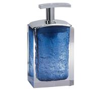 Gedy Blu, G-Antares dosasapone, Dimensioni 15,5X8X6,2 CM Peso 0,372 kg, Dispenser Sapone Bagno in Resina Resistente di Alta qualità, Design R&S Fatto a Mano, 2 Anni di Garanzia, 6,2x8x15,5