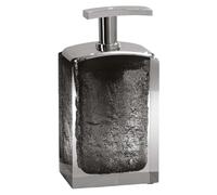 Gedy Grigio, G-Antares dosasapone, Dimensioni 15,5X8X6,2 CM Peso 0,372 kg, Dispenser Sapone Bagno in Resina Resistente di Alta qualità, Design R&S Fatto a Mano, 2 Anni di Garanzia, 6,2x8x15,5