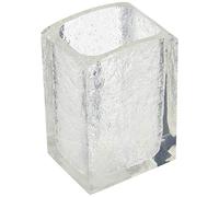 Gedy Bianco G-Antares Portaspazzolini Trasparente, Dimensioni 11,7 X 8 X 6,2 CM Peso 0,268 kg, Resina Resistente di Alta qualità, Porta Spazzolini Bagno Design di R&S, 2 Anni di Garanzia, 6,2x8x11,7