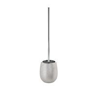 Gedy G-Astrid Scopino WC da appoggio Argento, Dimensioni 47 X 11,5 X 11,5 CM Peso 0,648 kg, scopettino Bagno in Ceramica, Anni di Garanzia 2, Design R&S