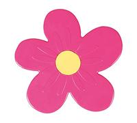 Gedy G-Daisy Tappeto Antiscivolo, 4 Tappeti Antiscivolo a Forma di Fiore, Misure: 12,5X8,5, Tappetino Bagno in Resina, Finitura Rosa, Design R&S, 2 Anni Garanzia