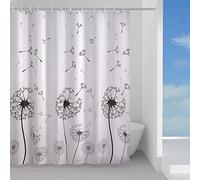 Gedy Bianco G-Desiderio 240X200, Realizzata in PES, 100% Impermeabile, Finitura Nero, Design R&S, Tenda per Doccia provvista di 12 Anelli, 2 Anni di Garanzia, 200X240