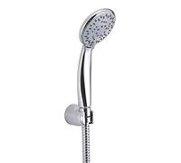 GEDY G-Easy 06, Doccetta per Doccia Universale 5 getti, Soffione Doccia Fisso e Flessibile 150 cm, ABS con Finitura cromata, 2 Anni di Garanzia, Design R&S, Filtro Doccia antisabbia Incluso