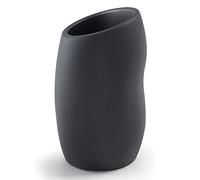 Gedy Nero, G-Iside Portaspazzolini, Misure e Peso Prodotto: 13X8X8,2 CM & 0,41 kg, Realizzato in Resina e Sabbia, Porta Spazzolini Bagno Design di R&S, 2 Anni di Garanzia, Unica