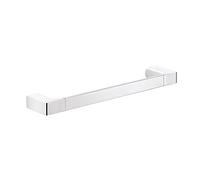Gedy G-Kuala Lumpur Porta Asciugamani CM.35, Colore Cromo, Componenti Realizzati in Cromall, Ottone e Vetro, Garanzia 2 Anni, Misure 2,5 x 35 x 6,6 CM e Peso 0,506 kg, Design R&S, Cromato, 35 cm