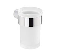 Gedy G-Kuala Lumpur Porta spazzolini, Colore Cromato, Componenti Realizzati in Cromall, Ottone e Vetro, Garanzia 2 Anni, Misure 10,4 x 6,9 x 9,1 CM e Peso 0,386 kg, Design R&S