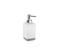 Gedy G-Lucy, Dispenser Bianco, Dosatore Sapone Bagno Realizzato in Ceramica, Misure 17,5X7,3X7,3 CM e Peso 0,308 kg, Design R&S, 2 Anni di Garanzia, Unica