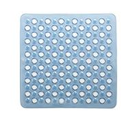 Gedy Azzurra, G-Maim Antiscivolo Doccia con Ventose, Misure: 50x50, Tappetino Bagno in Resina, Finitura, Design R&S, Made in Italy, Tappeto Lavabile in Lavatrice, 2 Anni di Garanzia, Unica