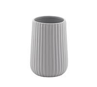 Gedy G-Marika, Porta spazzolini Bagno Grigio, Porta spazzolino in Ceramica, 2 Anni di Garanzia, Design R&S, Misure 11,6X8X8 cm, 2 Anni di Garanzia