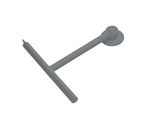 GEDY G-Mirissa, Tergivetro per Doccia Colore Grigio e Gancio con Ventosa, Pulisci Vetro in Resina e Gomma, Misure 23 x 22 x 3 cm e Peso 0,1 kg, 2 Anni di Garanzia, Design R&S Gedy