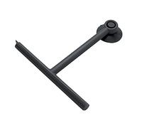 Gedy G-Mirissa, Tergivetro per Doccia Colore Nero e Gancio con Ventosa, Pulisci Vetro in Resina e Gomma, Misure 23 x 22 x 3 cm e Peso 0,1 kg, 2 Anni di Garanzia, Design R&S