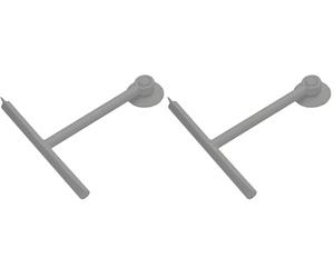 Gedy G-Mirissa, Tergivetro per Doccia Colore Tortora e Gancio con Ventosa, Pulisci Vetro in Resina e Gomma, Misure 23 x 22 x 3 cm e Peso 0,1 kg, 2 Anni di Garanzia, Design R&S (Confezione da 2)