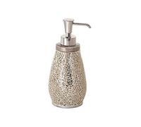 Gedy Panna, G-Myosotis, Dispenser, Dosatore Sapone Bagno Realizzato in Ceramica e Vetro, Garanzia 2 Anni, Misure 19X8,5X8,5 CM e Peso 0,458 kg, Design R&S, Unica