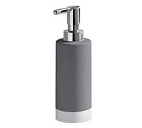 Gedy Grigio, G-New Mizar, Dispenser, Dosatore Sapone Bagno Realizzato in Ceramica, Garanzia 2 Anni, Misure 19,2X6,4X6,4 CM e Peso 0,244 kg, Design R&S, Unica