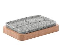 Gedy G-Nora, Porta Sapone Grigio, Componenti Realizzati in Resina e bambù, Garanzia 2 Anni, Misure 2,5X13X8,5 e Peso 0,259 kg, Design R&S