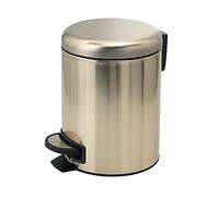 Gedy G-Potty pattumiera bagno oro 3 L, Misure: 25,1X17,4X22,6 CM, In acciaio inox e polipropilene, Cestino bagno con chiusura soft close, Cestino removibile, Design R&S, 2 anni di garanzia