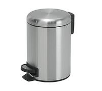 Gedy G-Potty pattumiera bagno satinata 3 L, Misure: 25,1X17,4X22,6 CM, In acciaio inox e polipropilene, Cestino bagno con chiusura soft close, Cestino removibile, Design R&S, 2 anni di garanzia