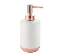 Gedy Bianca, G-Rita Dosasapone, Misure e Peso: 17X7X7 CM & 0,234 kg, Dispenser Sapone Bagno in Ceramica, Finitura, Design R&S, 2 Anni di Garanzia, Unica