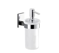Gedy G-Singapore, Dispenser, Colore Cromo, Dosatore Sapone Bagno Realizzato in Acciaio Inox e Cromall, Garanzia 10 Anni, Misure 16,8 x 6,9 x 11 CM, Design R&S Inossidabile, Cromato, Unica