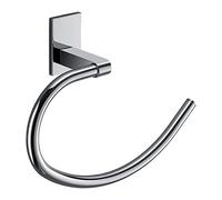 Gedy G-Singapore, Porta Asciugamani ad Anello, Colore Cromo, Porta salviette in Acciaio Inox e Cromall®, 10 Anni di Garanzia, Design R&S, Misure 16,3 x 22,3 x 6,6 cm