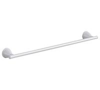 Gedy Genziana portasciugamani Barra di 60 cm, Acciaio Inox E cromall, Bianco, 5,5 X 57,5 X 3,8