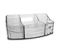 Gedy Glady, Porta Trucchi Trasparente, Dimensioni 7,5 x 18,5 x 10,5 cm e Peso 0,244 kg, Organizzatore Trucchi in Resina, Porta pennelli Trucco con Design R&S, 2 Anni di Garanzia