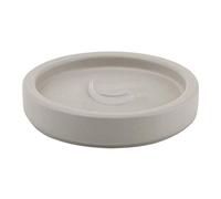 Gedy Grigio, 4X11,5X11,5 CM G-Giunone saponetta, Misure e Peso 0,346 kg, Porta Sapone Solido Realizzato in Cemento, Finitura Argento, Design R&S, 2 Anni di Garanzia