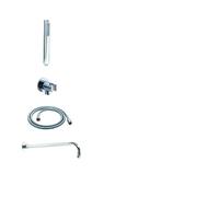 GEDY | High Pro 06 Set Doccia Rotondo 5 Pezzi, 1 Doccetta, 1 Presa Acqua con Supporto, 1 Flessibile, 1 Braccio Doccia, 1 Soffione