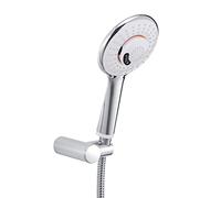 Gedy Kit Doccia Music 00, Composto da Doccetta 1 Getto con Diffusore Cassa Bluetooth Incorporata e Flessibile in Acciaio Inox da 150 cm con Doppia Aggraffatura 1/2 Pollici Conico Antitorsione