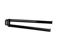 Gedy Krabi Porta Asciugamani Snodo, Colore Nero, Componenti Realizzati in Acciaio Inox e Cromall®, Garanzia 2 Anni, Misure 6,6 x 35 x 3,3 CM e Peso 0,3 kg, Design R&S