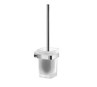 Gedy Krabi, Scopino WC da Muro, Colore Cromo, Scovolino Bagno Realizzato in Acciaio Inox e Cromall, Garanzia 2 Anni, Misure 36,6 x 9,4 x 11,5 CM e Peso 0,96 kg, Design R&S, Cromato, Unica