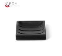 Gedy, mod. Quadrotto, porta saponetta, nero