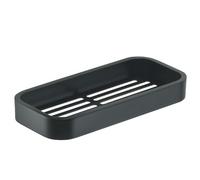 Gedy Nero, Outline Bagno Rettangolare, Misure: 3X24,1X11 CM & 1,088 kg, Portaoggetti in Ottone, Cromall, resine termoplastiche, Acciaio Inox, Design Simone Micheli, 15 Anni di Garanzia, 24,1x 11x 3