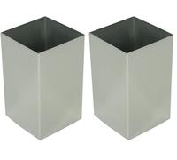 Gedy Perth Portaspazzolini da Bagno, Misure e Peso: 10X6X6 CM & 0,25 kg, Porta dentifricio e spazzolino in Acciaio Inox, Finitura cromata, Design R&S, 2 Anni di Garanzia (Confezione da 2)