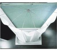 Gedy cromata, Pieghella 180°Senza, Misure e Peso Prodotto: 38X124X62 CM & 1,452 kg, Telaio Tenda Doccia in Tessuto, Finitura, Design R&S, 2 Anni di Garanzia, Unica