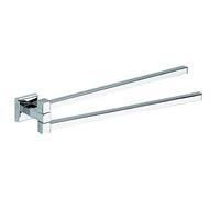 GEDY | Porta Asciugamani Bagno Colorado in Acciaio Inox e Cromall, Appendi Asciugamani a Snodo Fissabile con Viti Incluse, Peso Supportato 7 kg, Cromato, 5x4,2x34,9cm